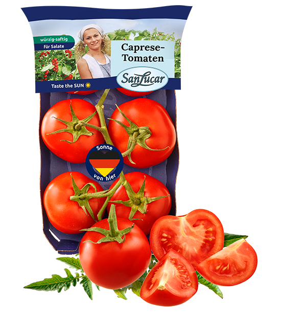 Tomato-caprese Fresh Caprese salad with ripe tomatoes, mozzarella, and basil, drizzled with olive oil for a classic Mediterranean flavor.