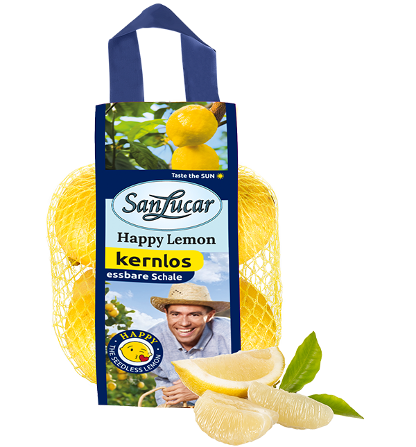 Happy Lemon logo – a cheerful branding icon representing fresh, high-quality lemons