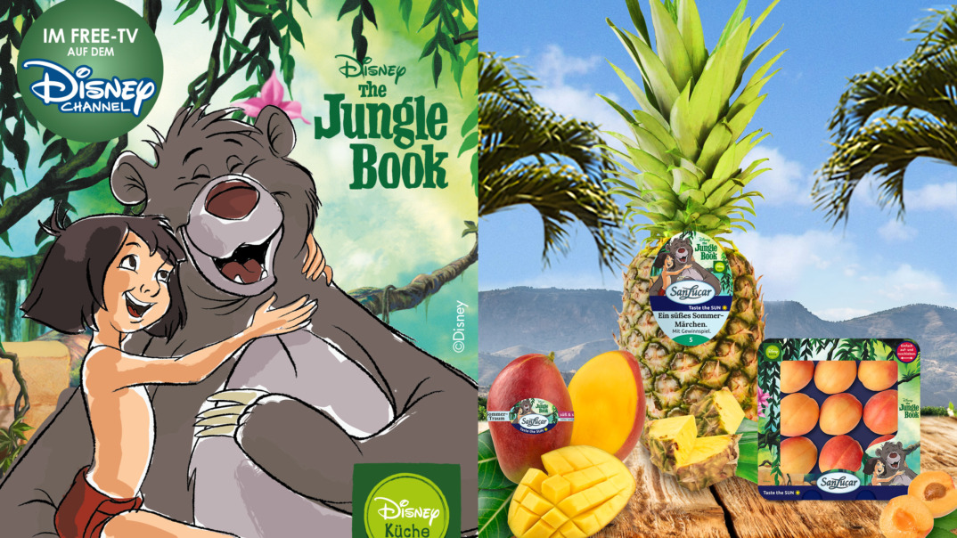 SanLucar *The Jungle Book* themed point-of-sale display, promoting fresh fruits in a fun and engaging way.