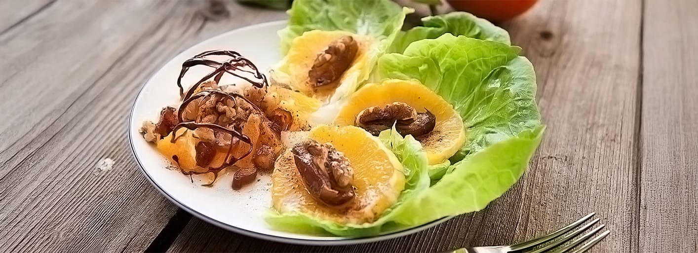 Orange and date salad with walnuts – a fresh, sweet, and nutty dish perfect for a light and healthy meal