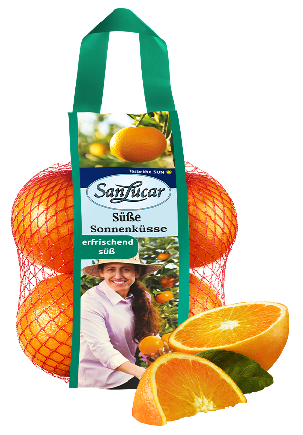 SanLucar 1kg Sonnenküsse oranges, packed fresh for a sweet and juicy citrus experience.
