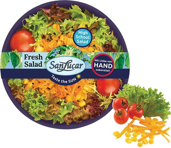 High School Salad – a fresh and nutritious mix of crisp lettuce, vegetables, and healthy toppings