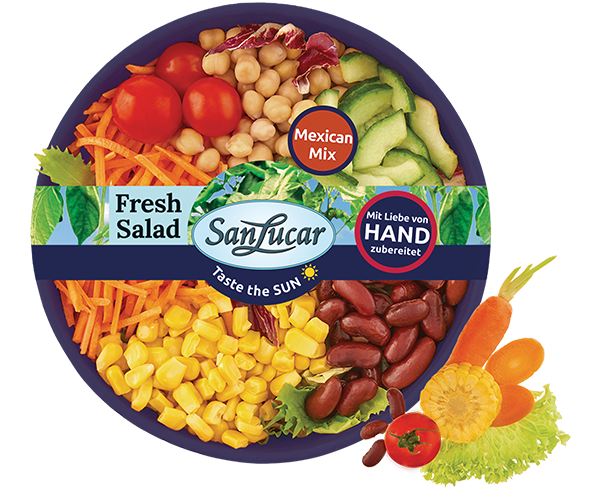 Mexican Mix salad – a fresh and vibrant blend of crisp lettuce, vegetables, and classic Mexican flavors.