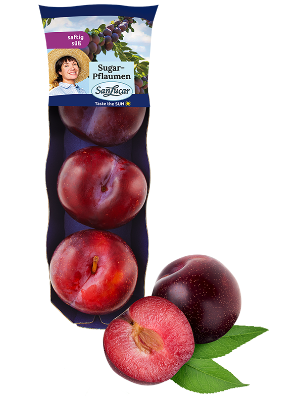 Pflaumen_small logo_600 SanLucar fresh plums, showcasing their deep color and juicy texture.