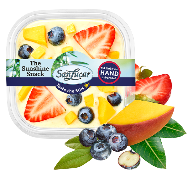 HZ_Fresh_Cut_strawberry_mango_blueberry_vanilla_yoghurt76925 Fresh SanLucar Fresh Cut mix with strawberries, mango, blueberries, and vanilla yogurt, a delicious and creamy combination for a refreshing snack.