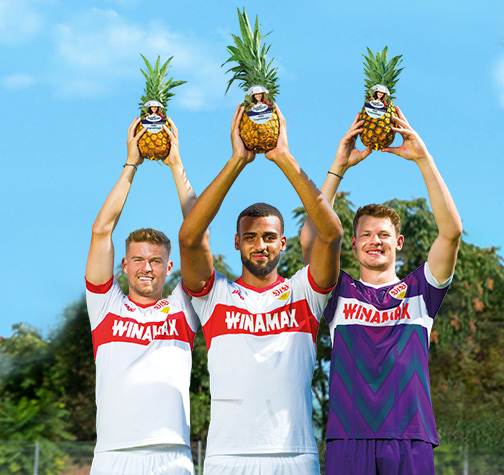 SanLucar and VfB Stuttgart supporting a charity initiative, highlighting their commitment to social projects and healthy nutrition.